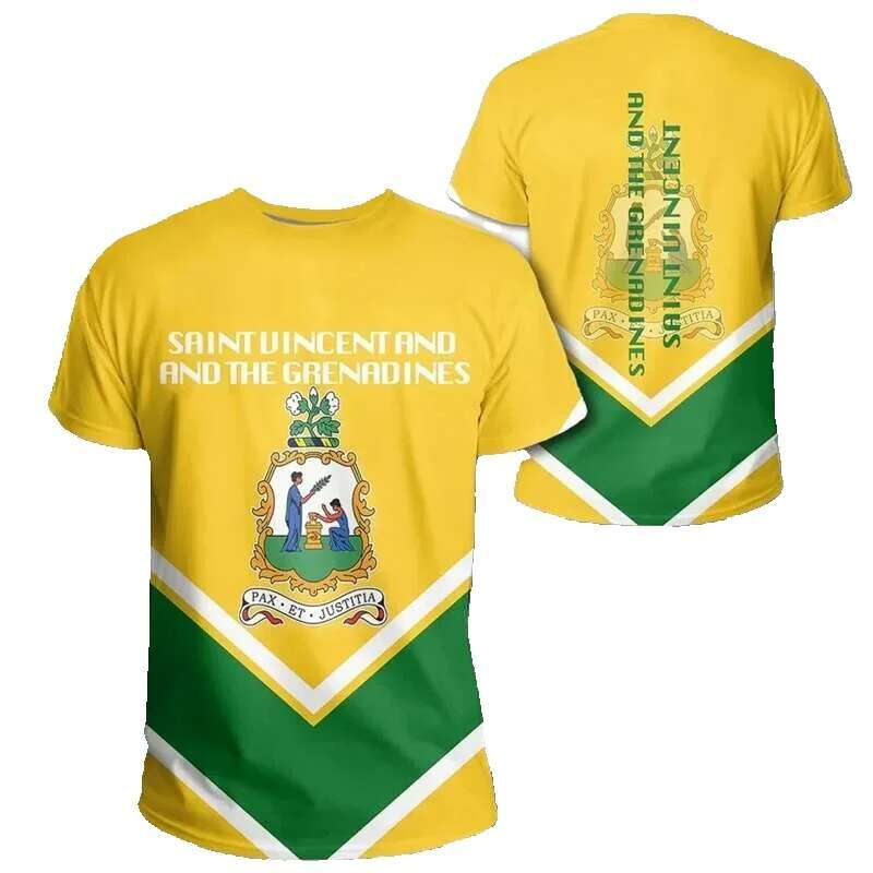 NT and Greenins flag pattern football summer casual round neck 3D printed bulk breathable T-shirt