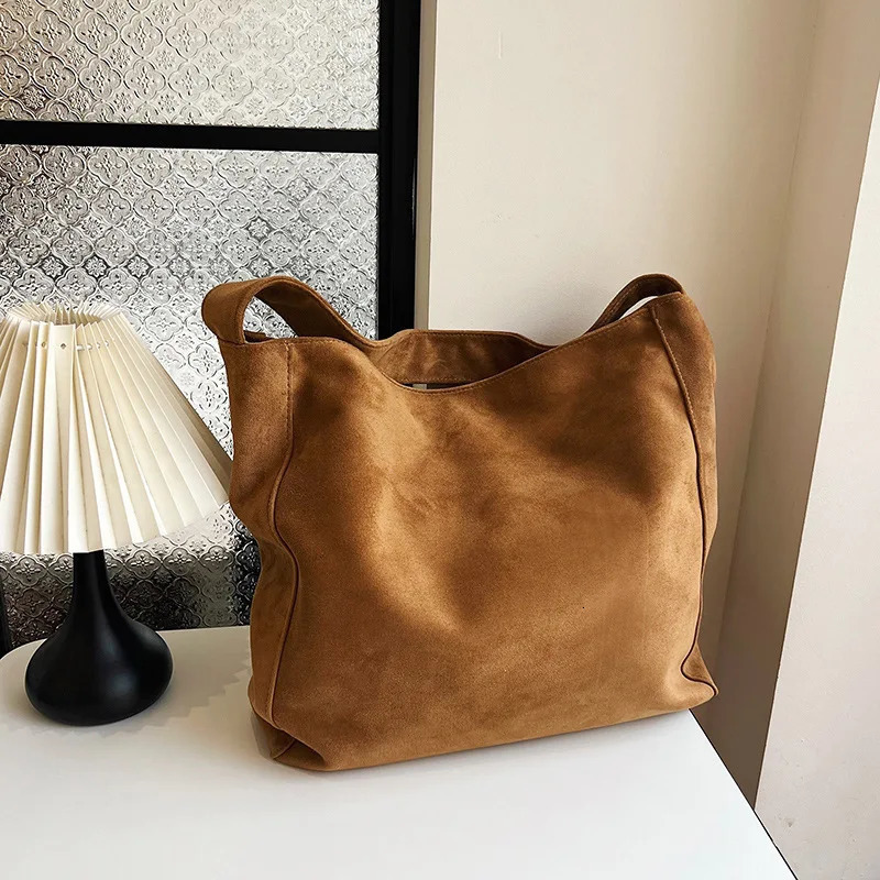Minimalist Suede Hobo Bags in Multiple Colors Large Capacity Casual Shoulder for Womens Daily and Travel Use 251110