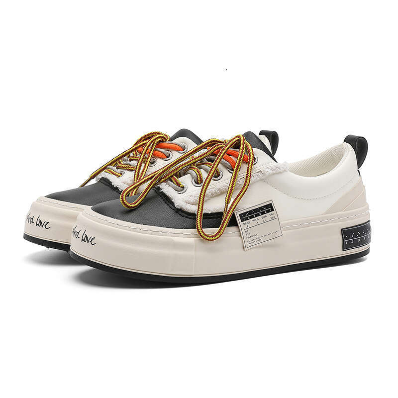 Celebrity Style Snowflake Casual Sneakers Men National Trend, Height-Increasing Thick-Soled Leather Vulcanized Shoes 2505