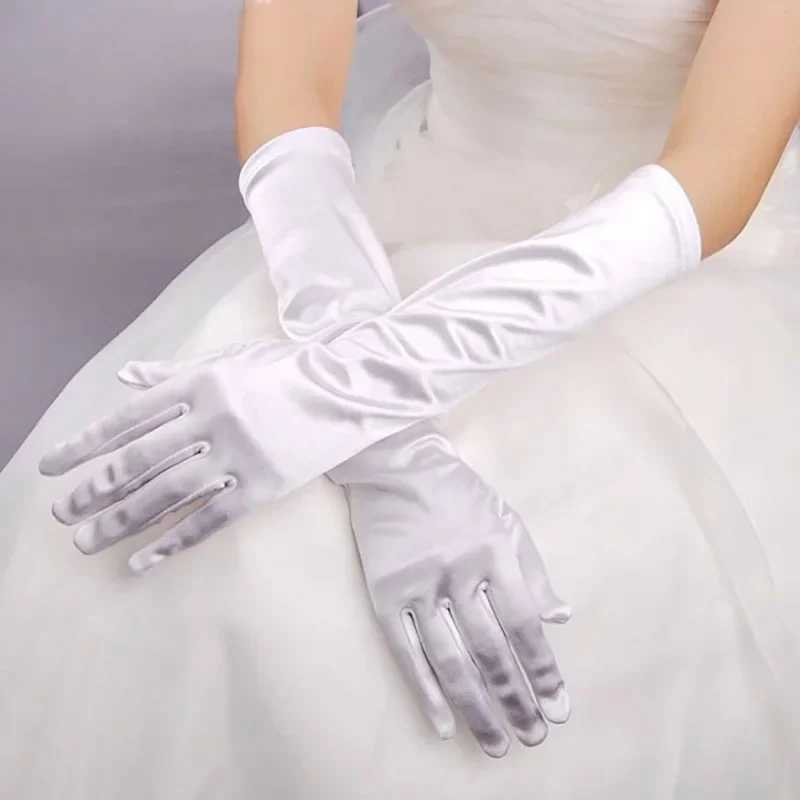 Vintage Women Elegance Prom Stretch Halloween Satin Evening Party Long Gloves L251110