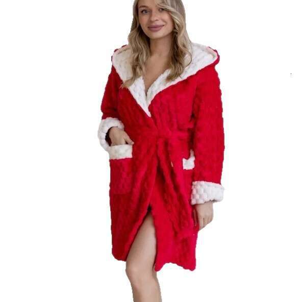 Pajamas Autumn Winter Cross-Border Fleece-Lined Thickened Furry Jumpsuit Hooded Pajamas Parent-Child Outfit