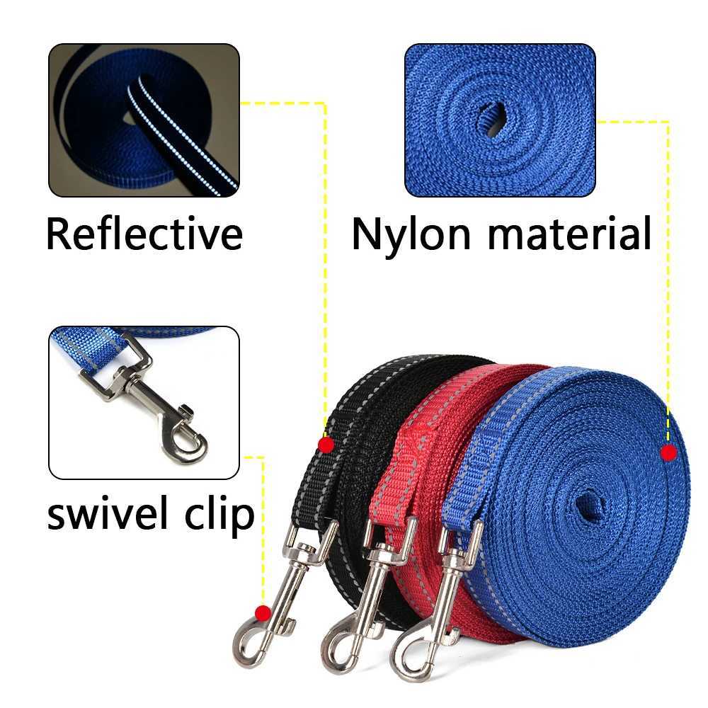 Pet Leash Reflective Nylon Dog Leash For Small Big Dogs Outdoor Walking Long Strap Pet Lead Rope Labrador Traction Lanyard Belt J251110