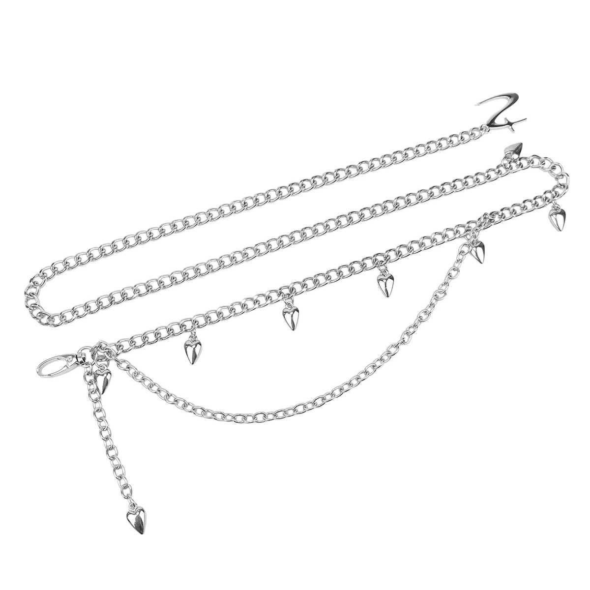 Metallic mti layer edge waist chain wens fashion dress inlaid with warm chain wens accessories X250410