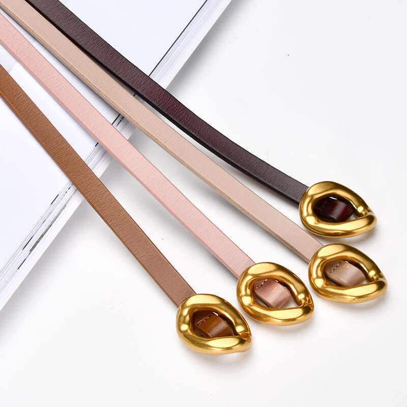 Genuine Leather Belt Women, Thin Decorative Accessory for Dresses, Chain, Vintage Belt, Waist Ornament Wholesale