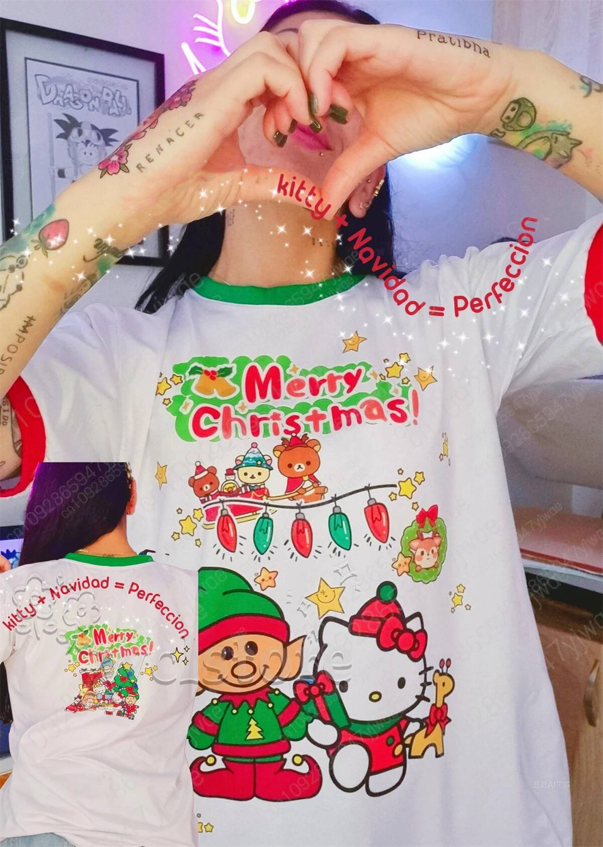 Ddmytues Christmas 2026 New Party Clothing Round Neck Casual Comfortable Fashion Short Sleeve Women's T-Shirt Y2k Top