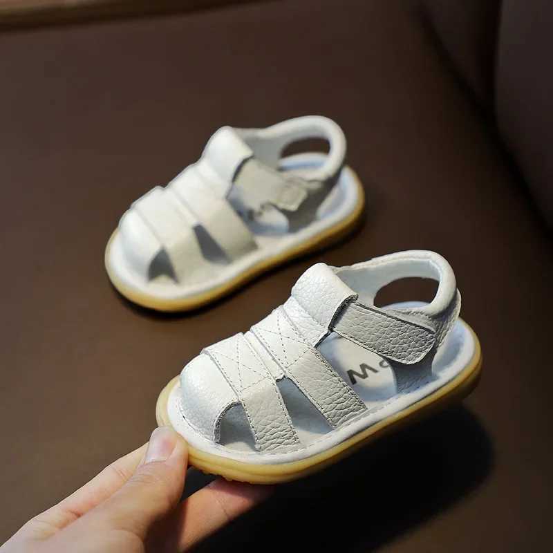 Baby girl boy sandals summer baby anti-collision childrens shoes soft sole childrens real leather shoes childrens beach sandals Z250410
