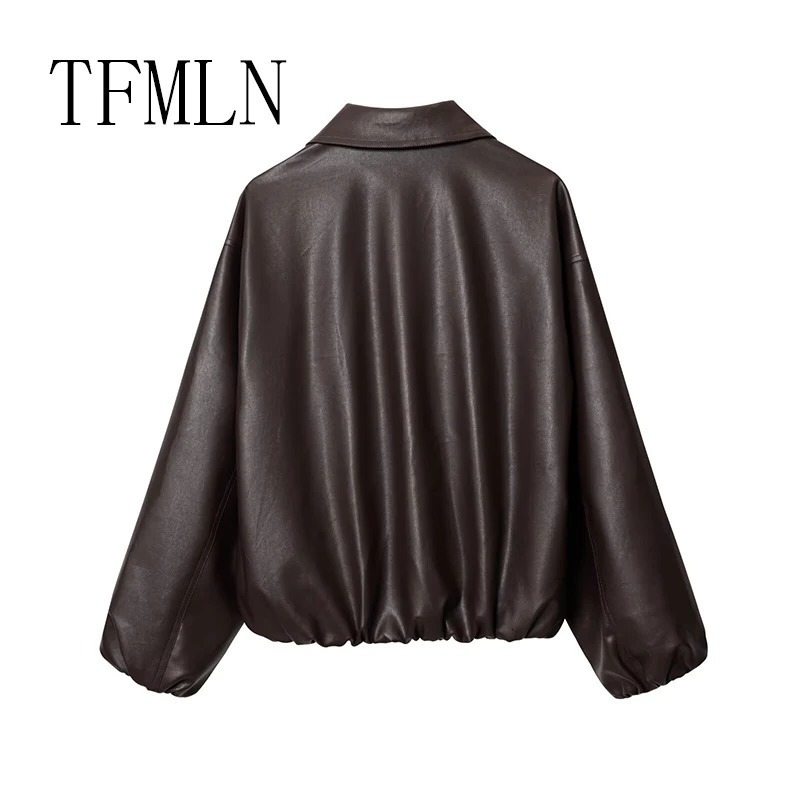 TFMLN Autumn Style Women Leather Pilot Jacket Female Arrival Casual Outerwear for Ladies Coat 251110