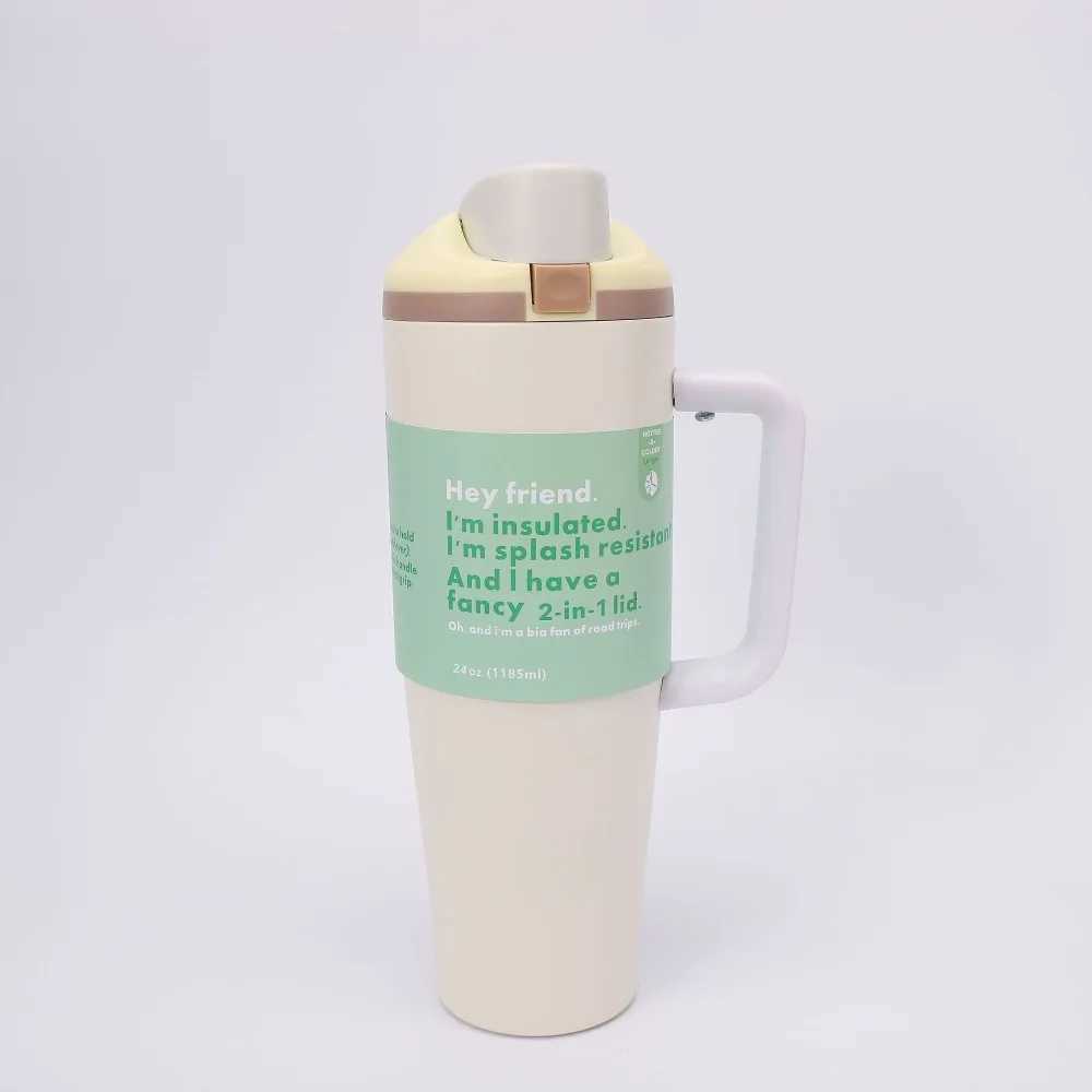 Fashionable cup 40 Oz Stainless Steel Insated g Metal Drinkware Coffee g BPA Outdoor Fitness Sports Portable g with Handle Y251110