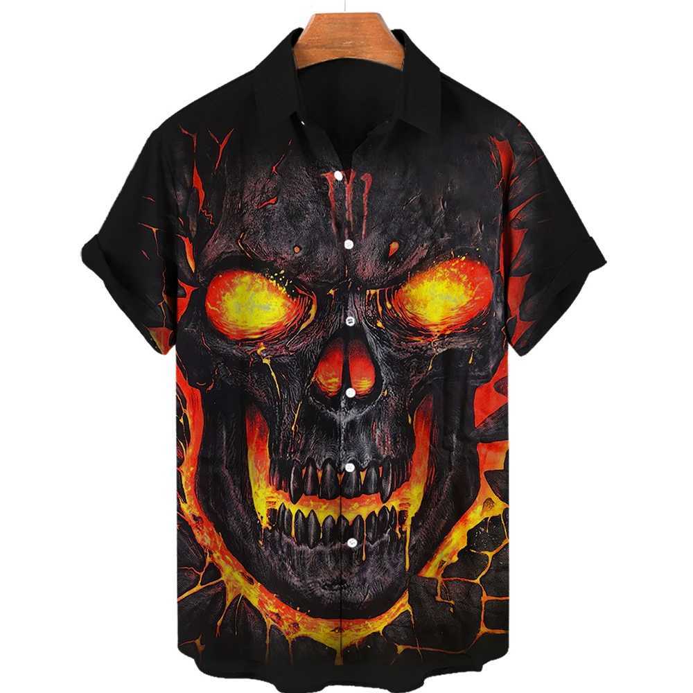 Male designer Hawaiian shirt short sleeved collar fashionable streetwear 3D printed XS-5XL hip-hop casual retro clothing X250410
