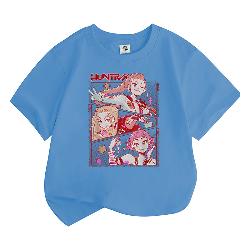 Kpop Demon Hunters Boys and Girls Toddlers' Short-Sleeve T-Shirts Multipacks Infant to Big Kid Kids Short Sleeve Tees Toddler Crewneck