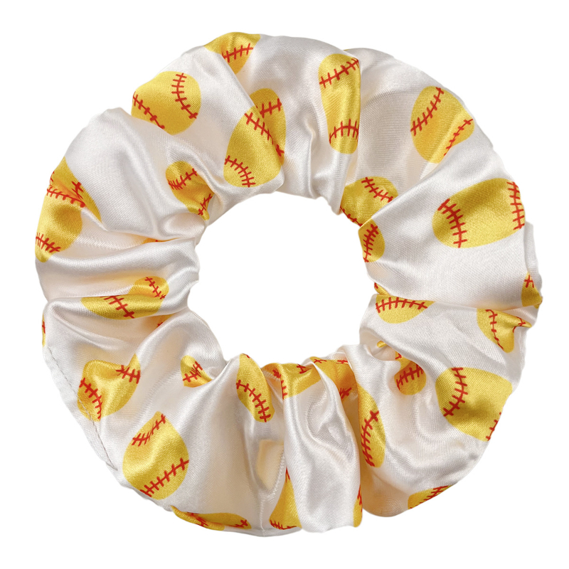 Scrunchy Hairbands Large Intestine Scrunchie Ponytail Rope Vintage Volleyball Tennis Basketball Soccer Softball Printed Hair Ring Accesorios M1134