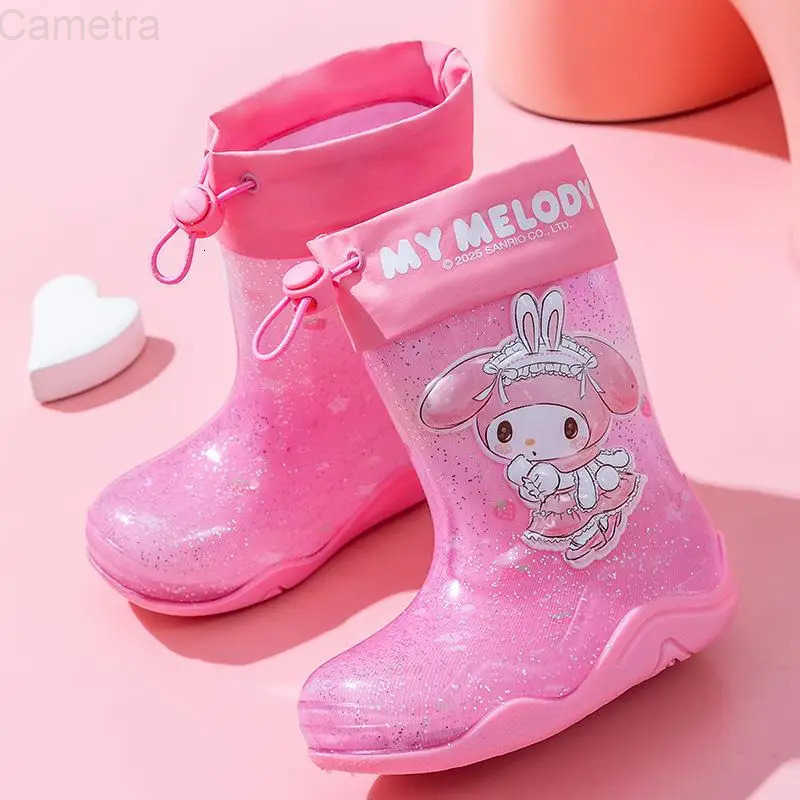 Sanrio Cute Childrens Boots Cartoon Sanrios Kuromi My Melody Children Rain Boots Good-Looking Water Shoes High Quality Rain Boot H251110