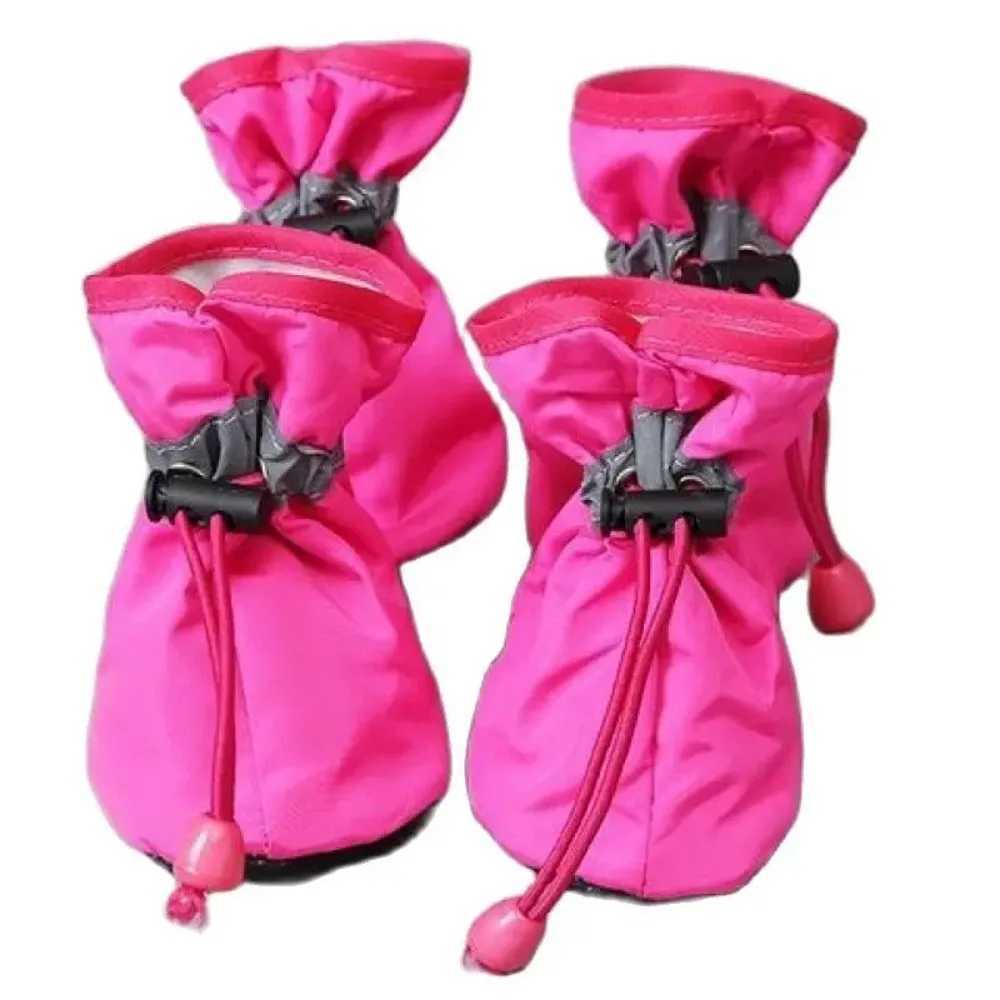New Arrival 4 waterproof pet dog shoes and anti slip rain boots suitable for cats dogs puppies pet boots and pet paw accessories Z250410