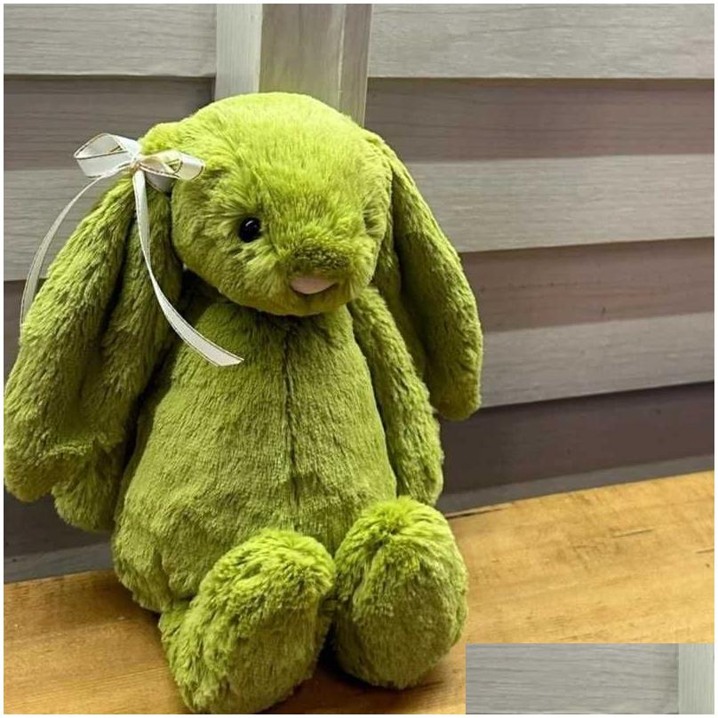 Stuffed Plush s Toy Classic Shy Rabbit 18Cm Green Bonnie Doll Cat Dog Interactive Cpanion Pet Holiday Gift C251202