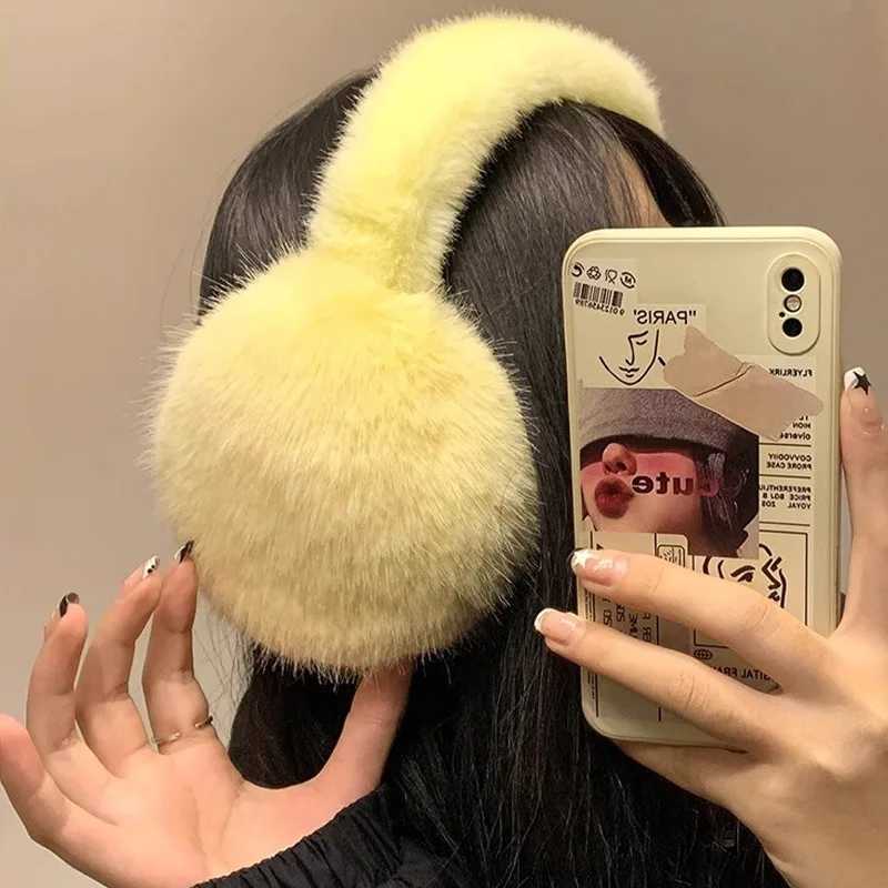 2025 Winter Solid Color Soft Plush Ear Warmer Earmuffs Warm Windproof Ear-Muffs Folding Earflap Ear Cover Outdoor Christmas Gift W251110