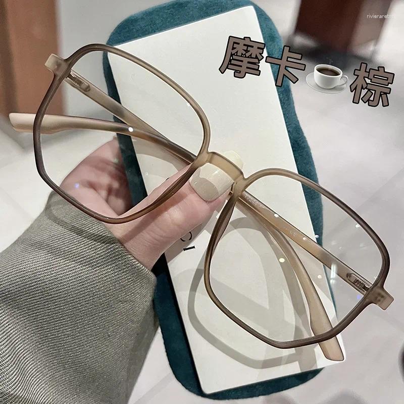 Luxury Ladies Glasses Sunglasses Transparent Fashion Large Square Frame Near Sight Eyeglasses Men Women Anti-blue Light Myopia Eyewear