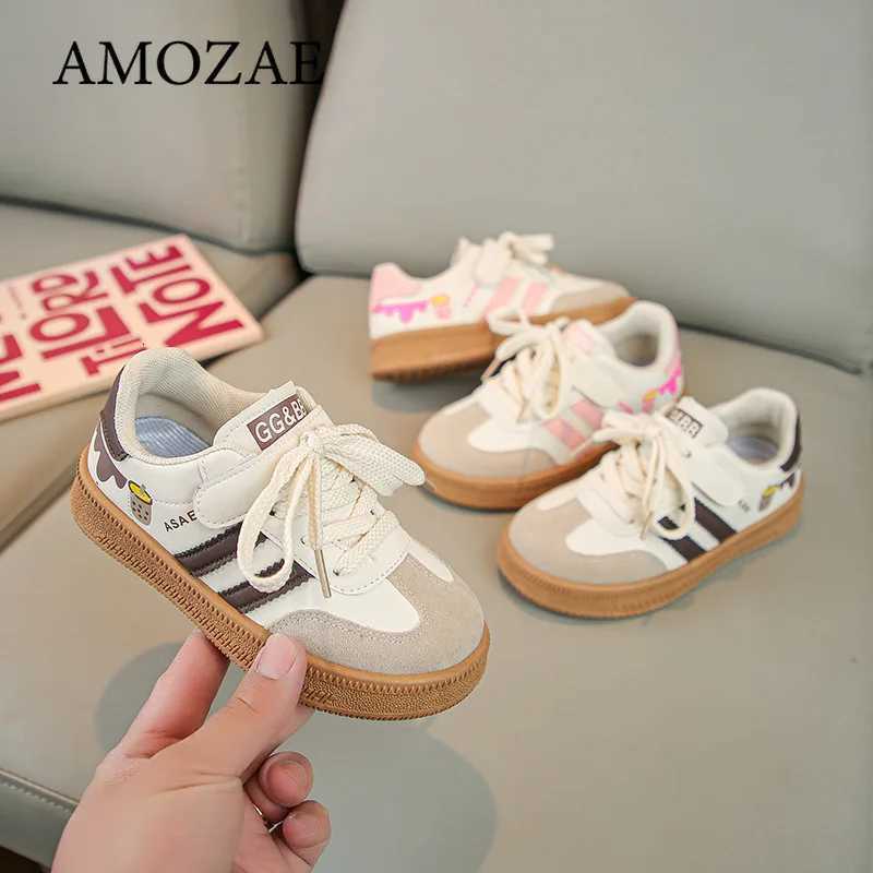 Childrens Skate Shoes Girls White Sneakers 2024 Spring New Fashion Boys Canvas Shoes Kids Sports Shoes Unisex Casual SneakersT251110