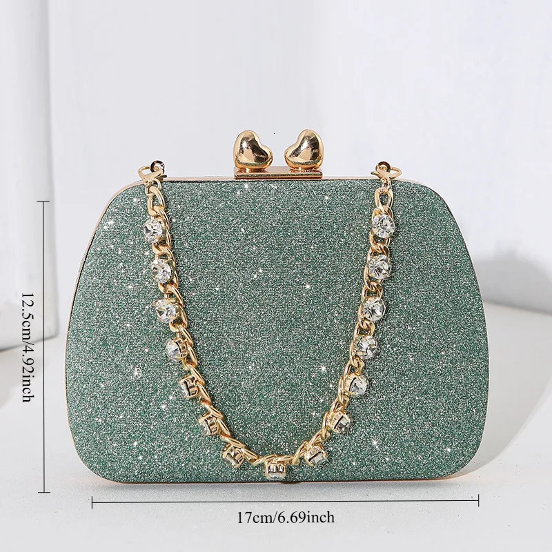 Premium Textured Square Box Dinner Bag Diamond-encrusted Handbag Banquet Clutch Bag Messenger Womens Bag Hand Bag R251110