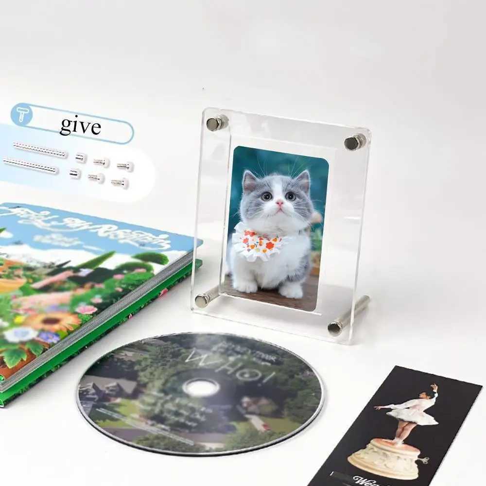 Transparent Idol Picture Poster Acrylic Protective Album Photo Frame Stand Photocard Holder CD Storage L251110 H260306