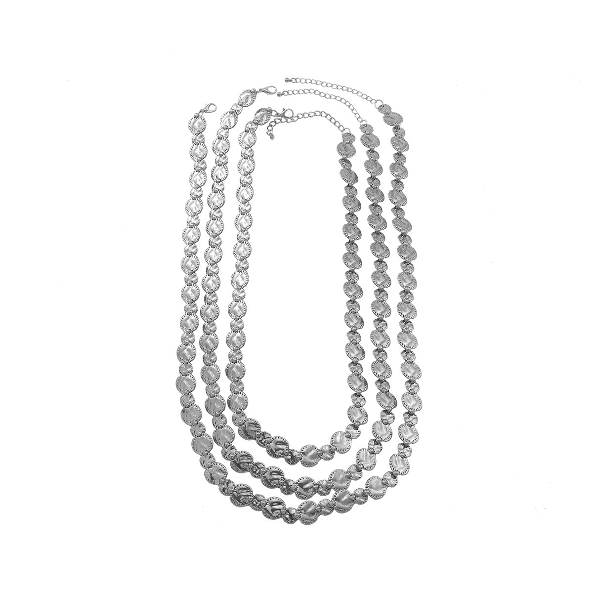 Fashionable Multi Layer Hip Hop Punk Style Necklace Geometric Coin Bohemian Style Necklace Daily Trendy Outfit Boutique Accessories