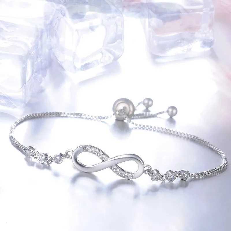 New fine 925 Sterling Silver pretty Crystal Bracelets for Women Fashion Jewelry Party Wedding Accessories Valentines Day GiftsT251110