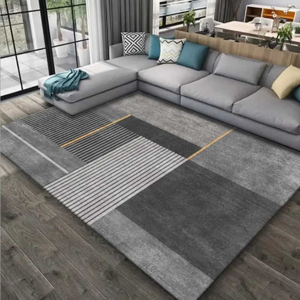 Nordic Geometric Checker Area Rug Ins Style Living Room Carpet for Sofa Coffee Table Bedroom Floor Mat Decor Y251110