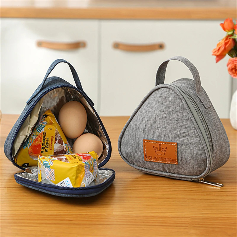 Mini triangular insulation bag aluminum foil cooler lunch student box bento 250401