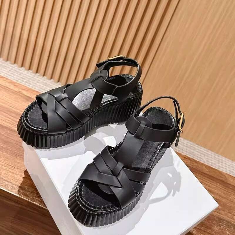 25 Summer New Thick-Soled Height-Increasing Sandals For Women, Waterproof Platform Wedge Open-Toe High Heels, Comfortable Trendy Shoes, High-End Desig