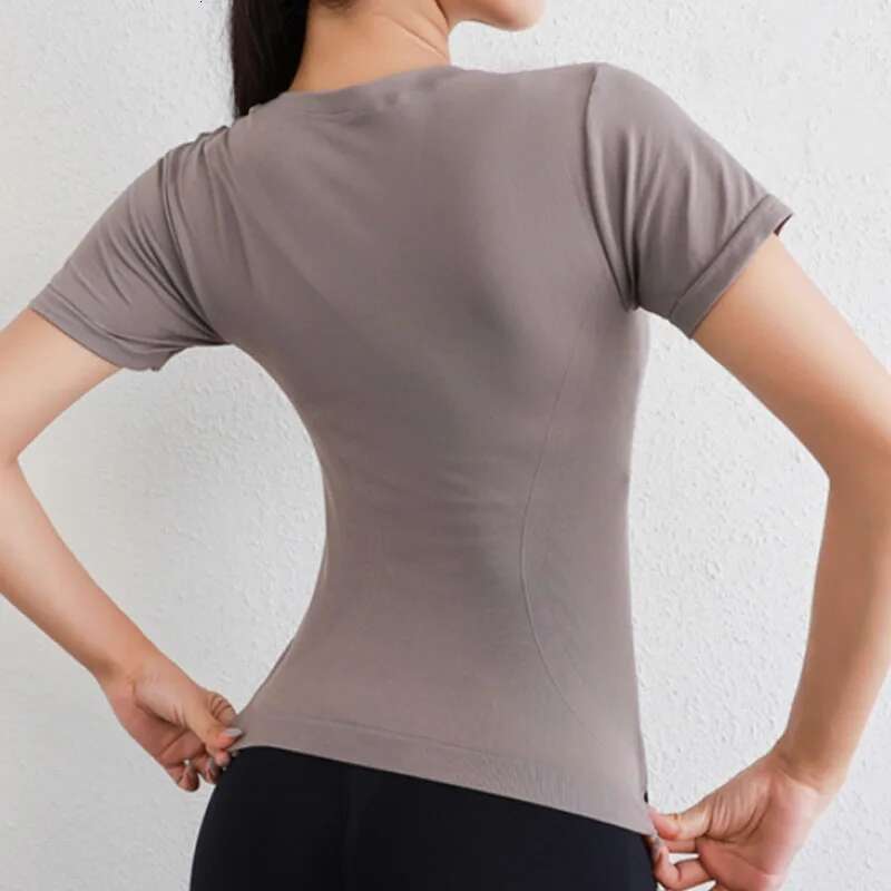 Pofybofy Quick-Drying Slim Fit Crew Neck Short Sleeve Yoga Fiess Shirt Sofess Breathable Gym Running Workout Tops For Women