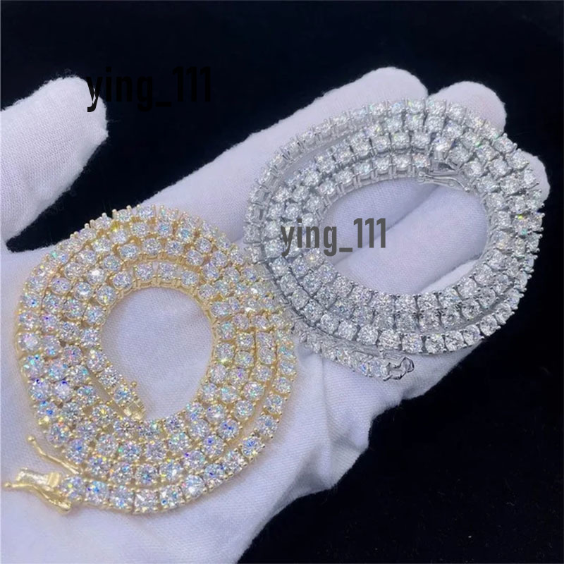 2mm 3mm 4mm 5mm 6.5mm 7mm 8mm Classic Necklace Silver Vvs Moissanite Mens Chains Fine Jewelry Tennis Chain