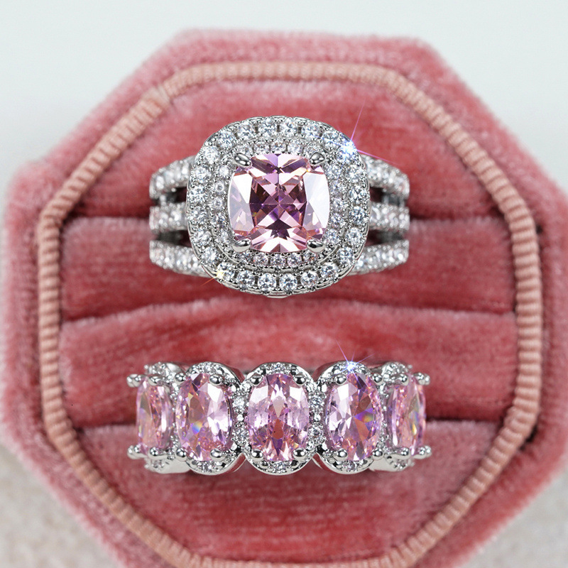 European Designer Rings And American Egg Shaped Fashion Rings With Full Circle Micro Inlaid White Diamond Zircon Rings Luxurious Full Diamond Rings Ar