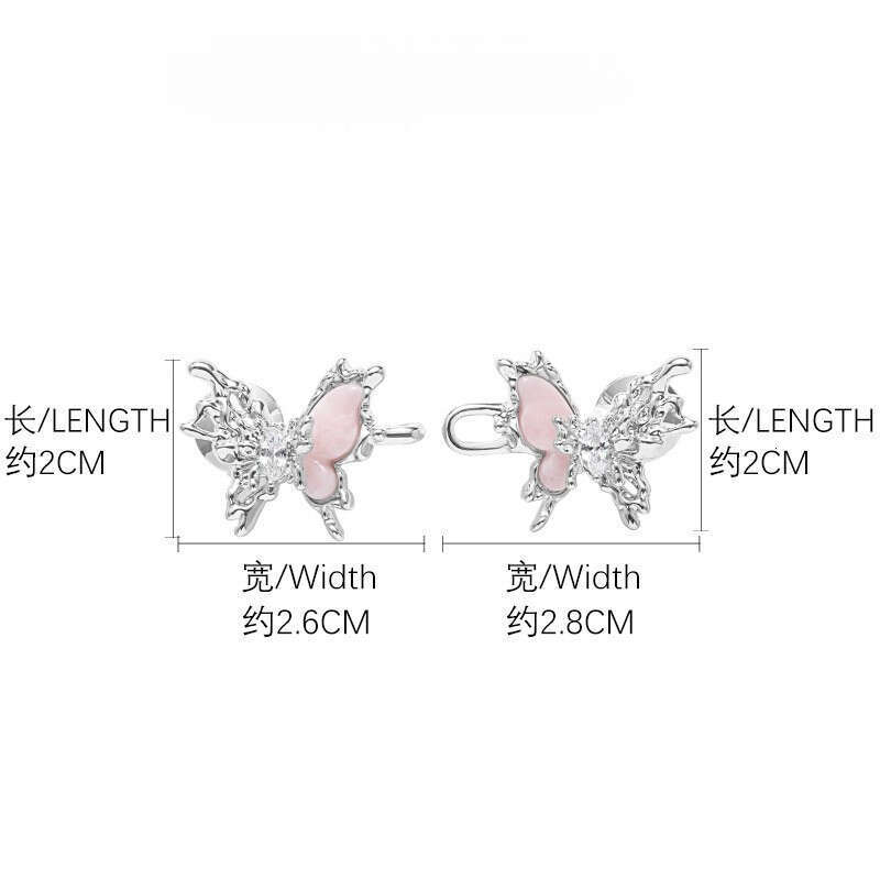 Original Pink Butterfly Buckle Jeans Reducer Tightening Artifact Exquisite Girl Waist Accessories Wholesale