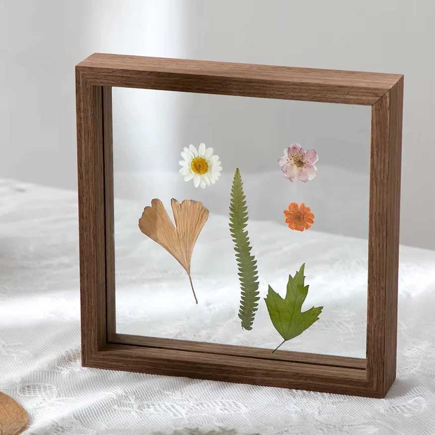 Wood Specimen With Real Glass FramePicture For Wedding Picture Frame Desktop Photo Decor L251110 H260306