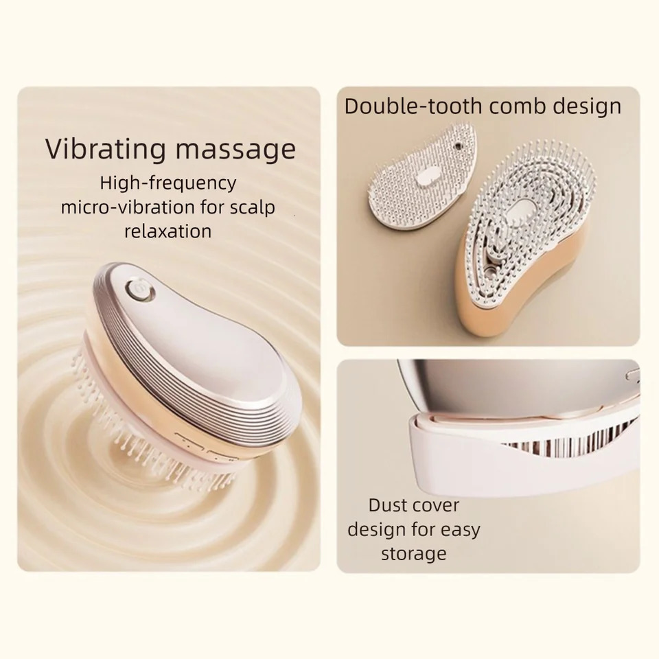 Antistatic Electric Spray Massage Comb Head Relaxation Vibration Function Massager Protable Multi-function 251107
