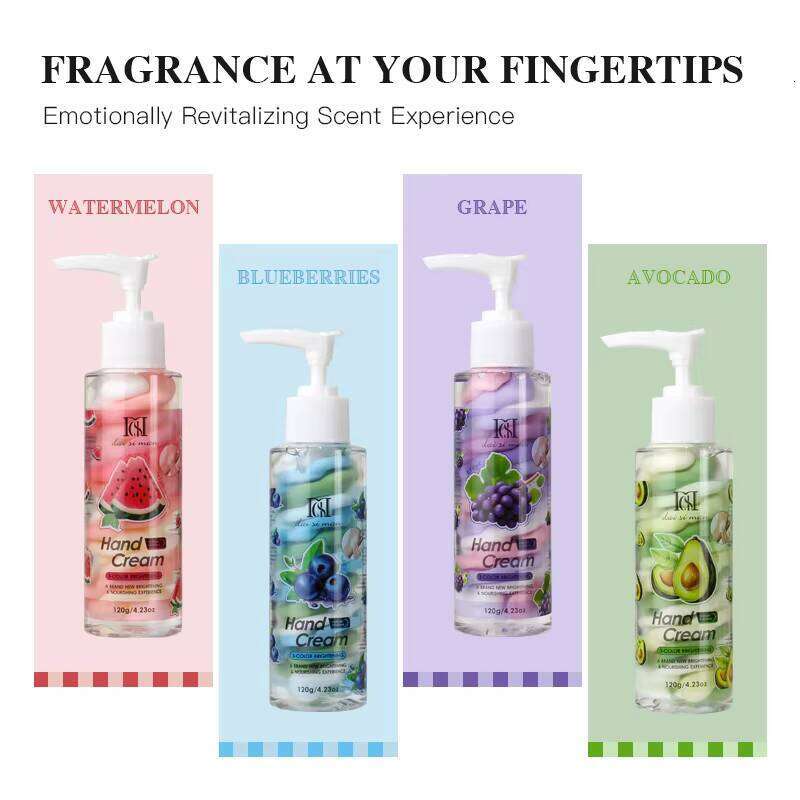 DSM 120g 4 Styles 3 Colors Mini Lotion Soft Brightening Nourishing Fruity Scent Christmas Perfume Hand Cream