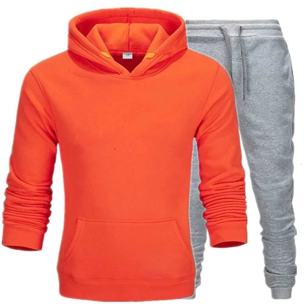 2025 winter hoodies suits men fashion Fleece red hoodie black Brand pants Casual Jogger suit tracksuit sweatshirt W251110
