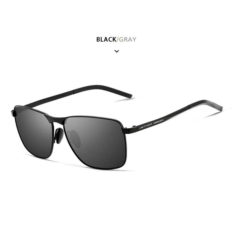 Laser polarized anti UV sunglasses for men, square color changing cross-border sunglasses