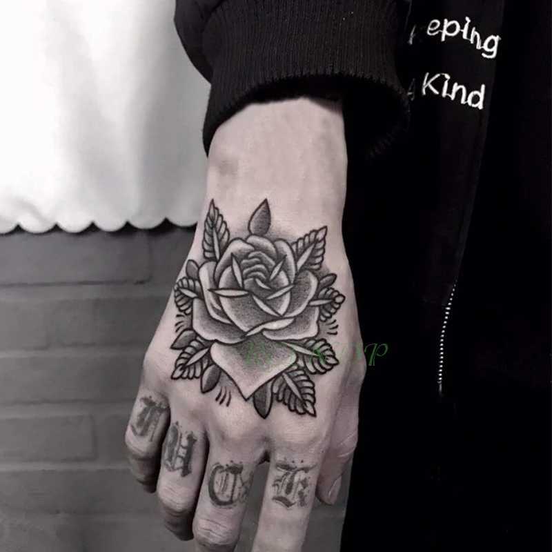 Waterproof temporary tattoo sticker rose back tattoo artistic flash tattoo female fake tattoo W250410