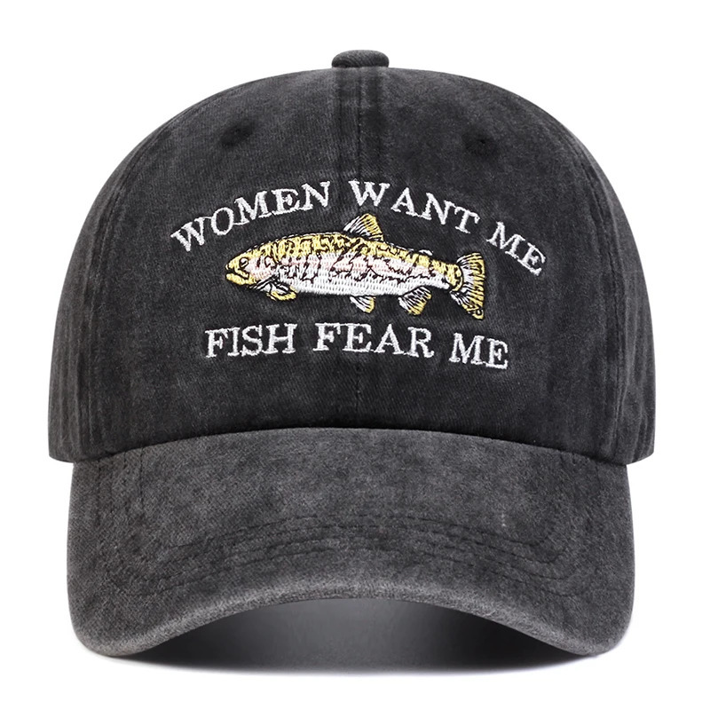 Neutral Fish Dew Washable Baseball Hat Spring and Autumn Outdoor Adjustable Casual Sunscreen 250410