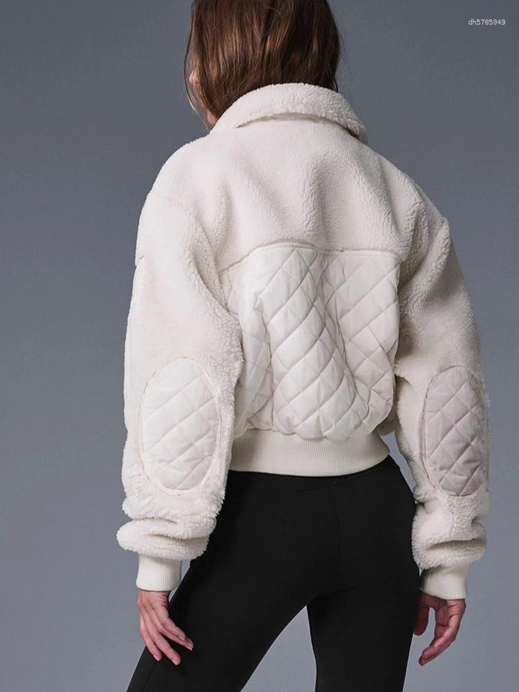 2026 Women's Jackets Black Lamb's Wool For Women Fashion High Street Winter Jacket Thicken Warm Zipper Stand Collar Short Coat