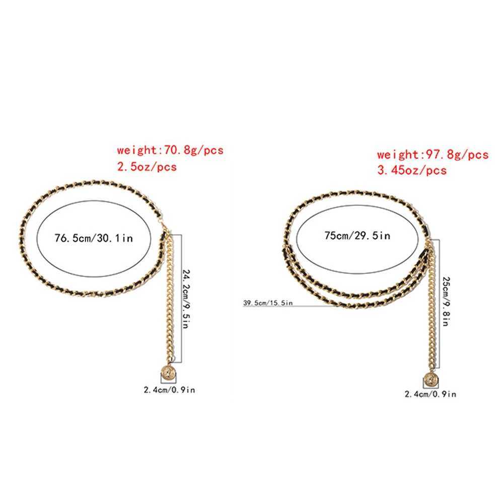 Elegant Mti layer chain strap suitable for fashionable gold silver metal high waisted chain dresses womens tassel straps y2k X250410