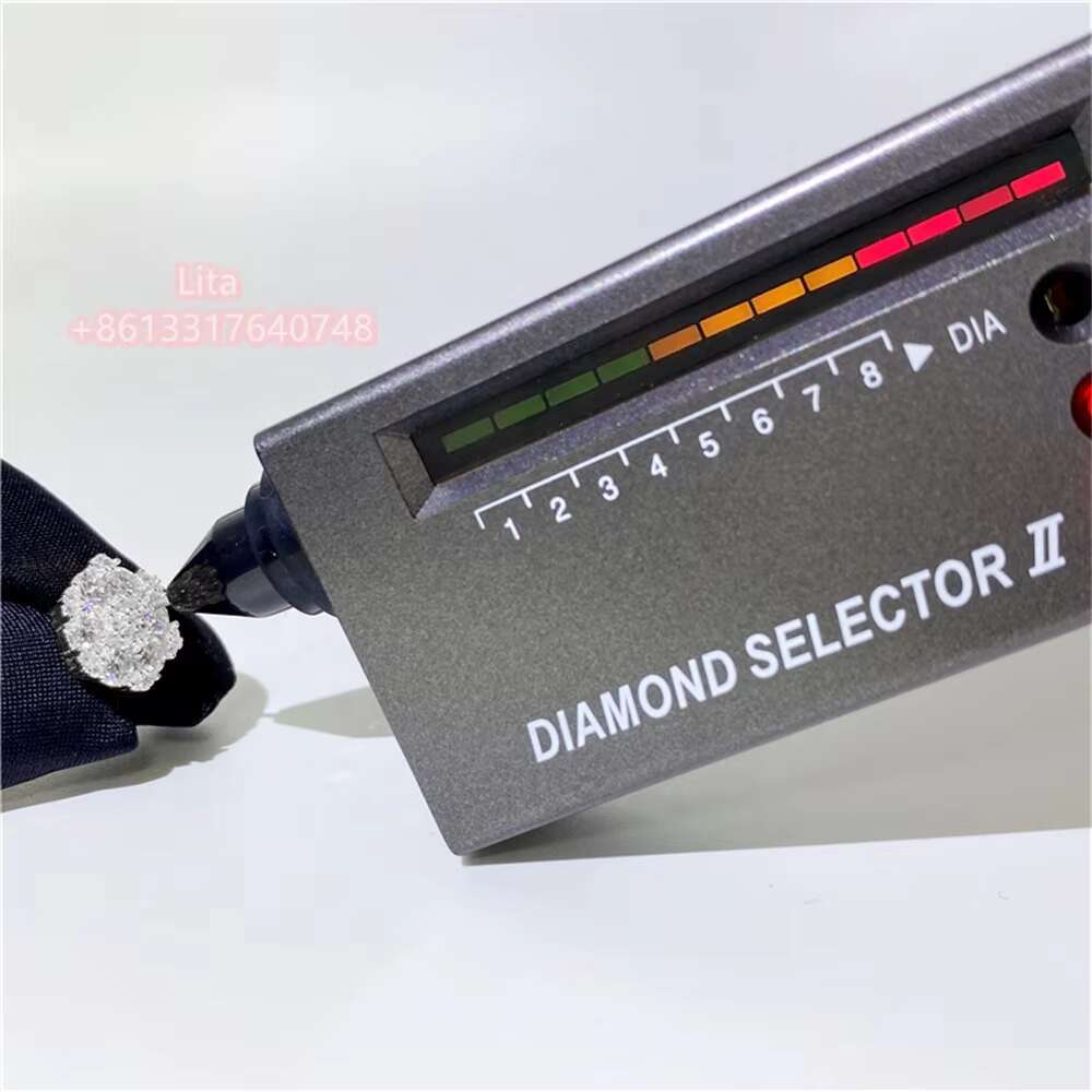 Shining Jewelry Wholesale S925 Iced Out Flower Shape 4mm Gra Moissanite Earrings Ear Studs
