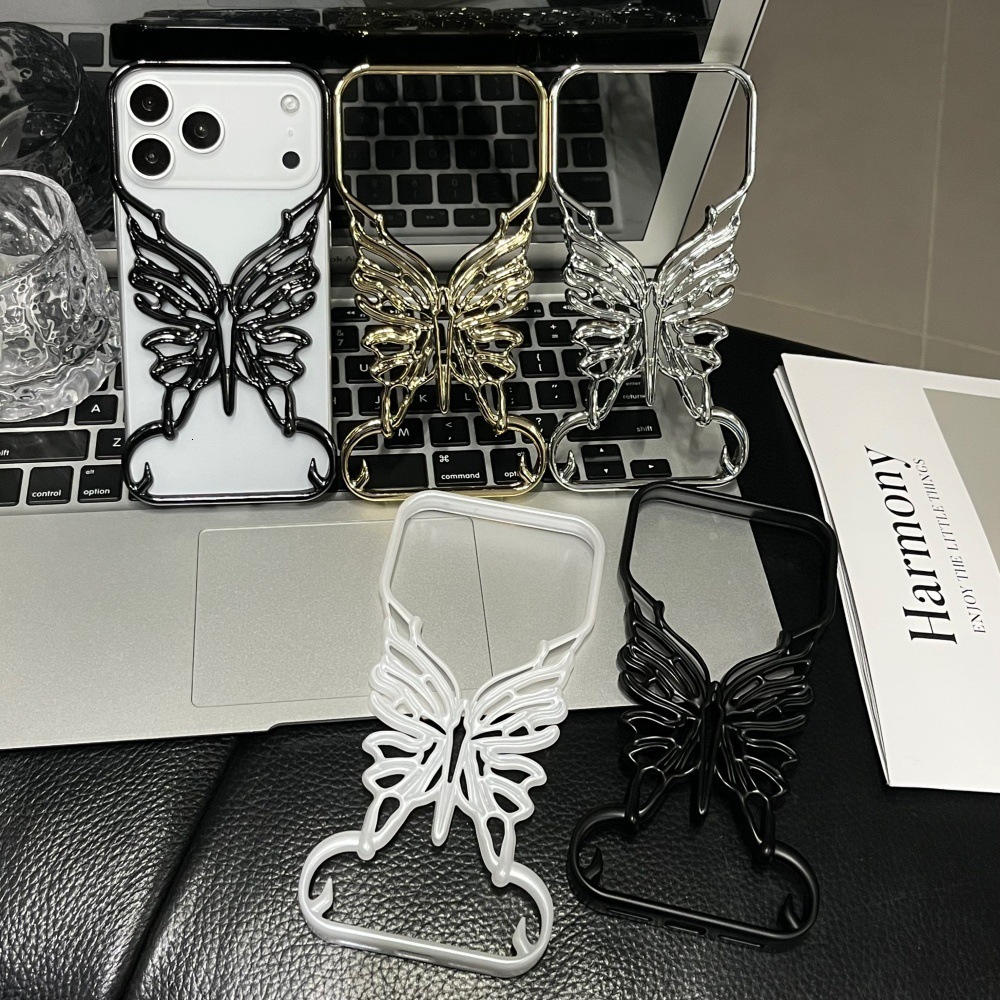 Borderless Hollow Butterfly Phone Case Compatible with iPhone 17/16 Pro Max Cartoon Personality Case iPhone 15/14 Pro