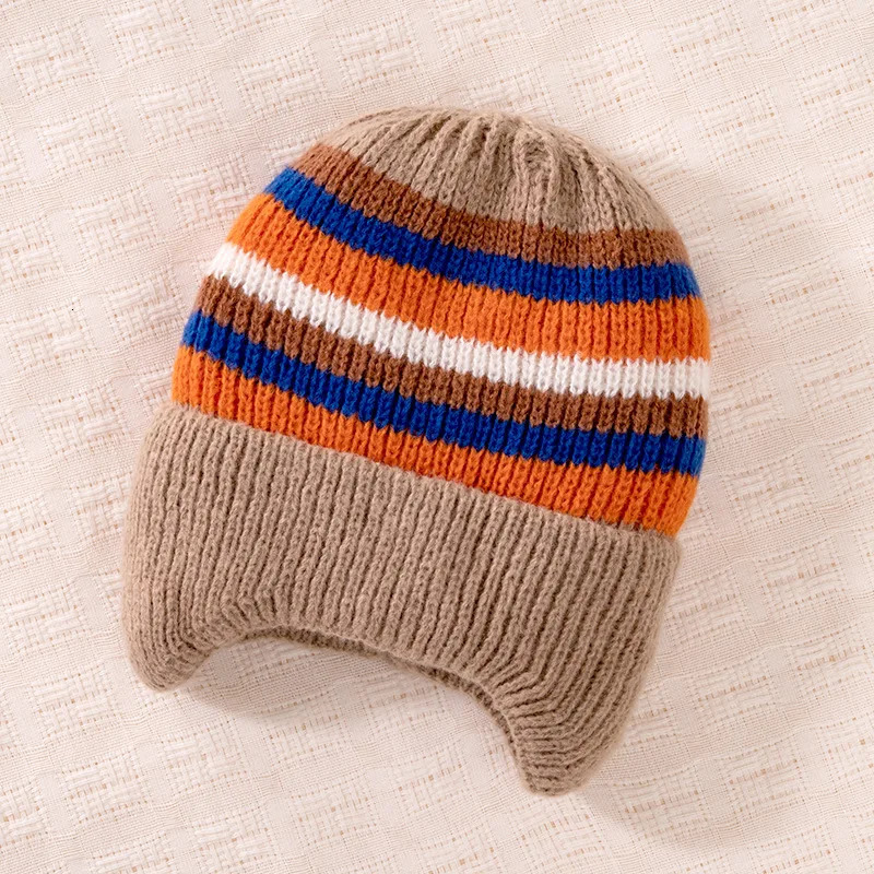 Winter Undercap for Children Cute Baby Ear Protection Knitted Hat Warmth Wind Protection Kids Beanie Hats 13Y 251103