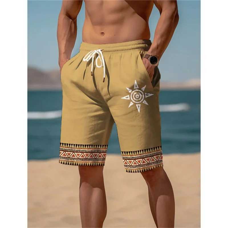 Swirl Marks pattern mens swimming dry 3D printed shorts summer casual breathable fitness street loose beach shorts X250410