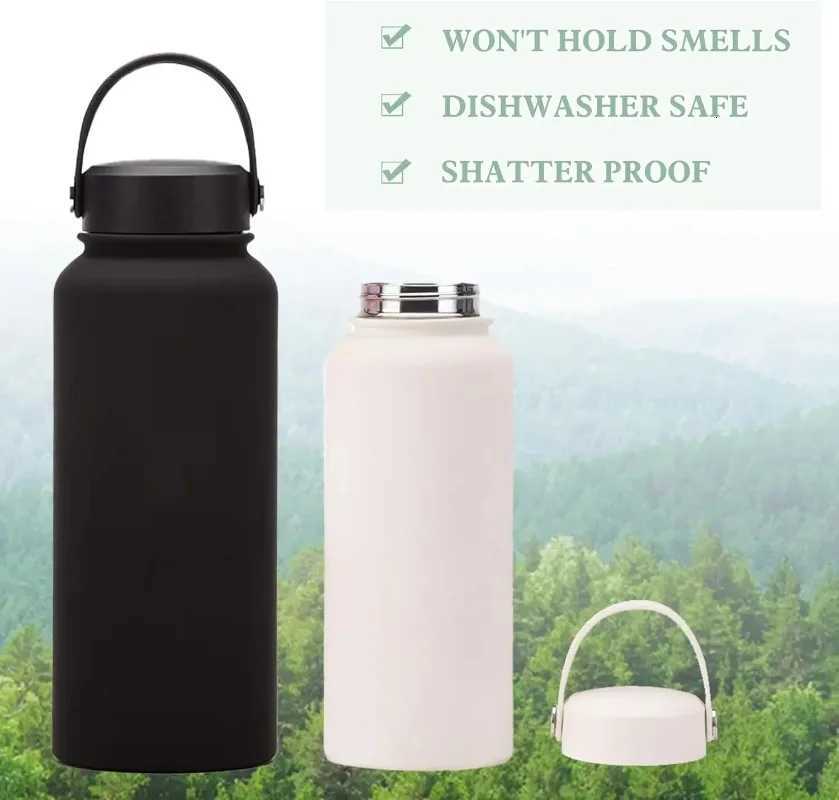 Fashionable cup 32OZ g stainless steel Insated Water Bottle Stainless Steel Sports Water Cup Flask with 3 Lids Wide Mouth Travel Thermal g Y251110