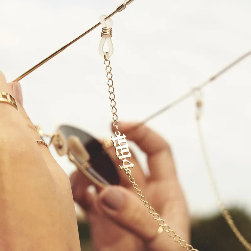 Personalized eyeglass chain summer jewelry womens stainless steel sunglasses holder customized eyeglass chain gift 250409