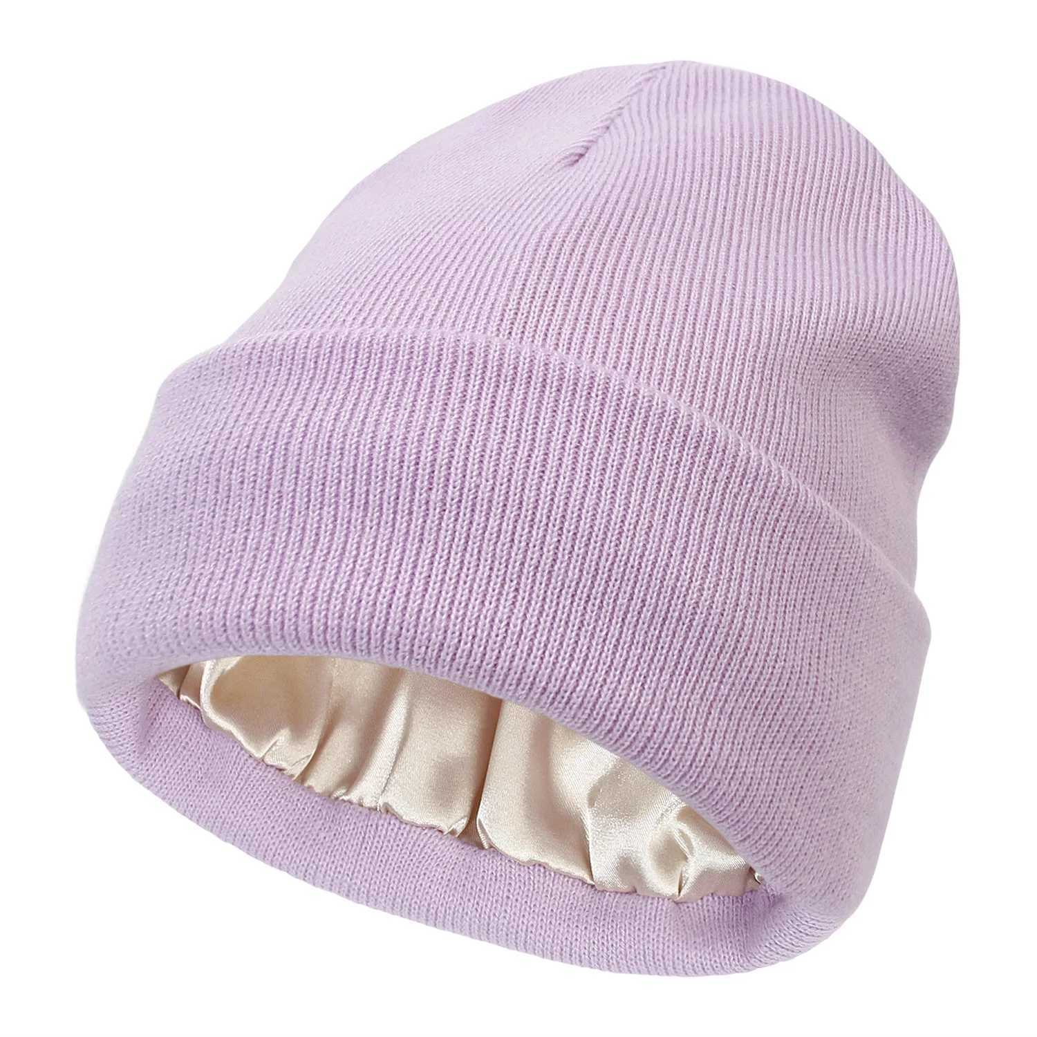 Winter Hat For Women Silk Satin Lined Beanies Chunky Caps Men Warm Fashion Women Bonnet Skullies Caps Male Female Balaclava HatsXJ251110