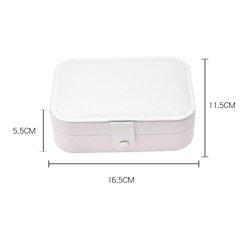 High-capacity Jewelry Storage Box PU Leather Necklace Ring Earrings Travel Portable Jewelry Box Tidy Small Exquisite Display Box 250409