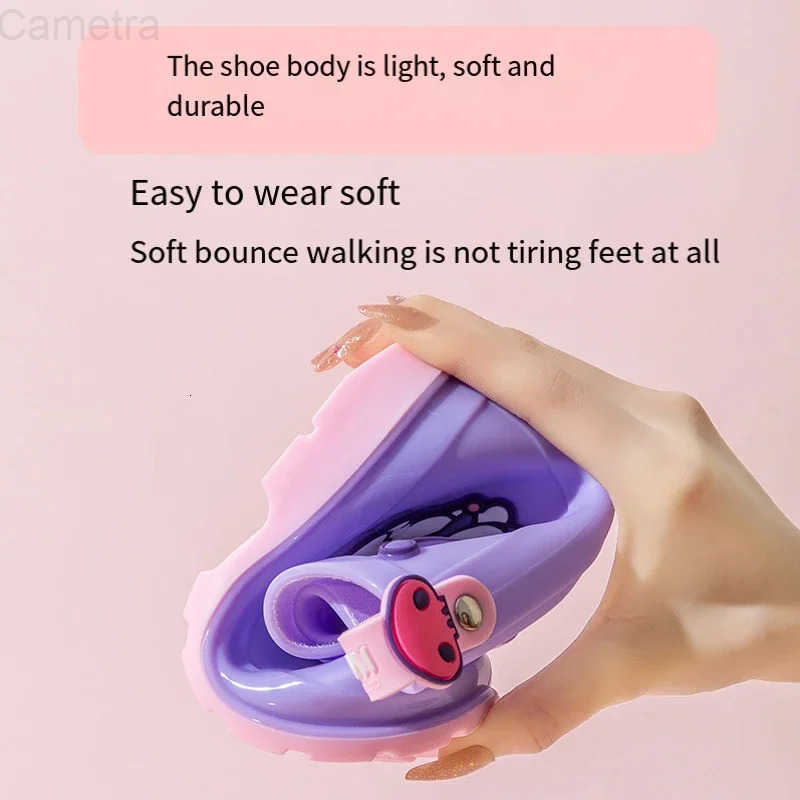 Sanrio New Water Proof with Drawstring Beam Mouth Sanrios My Melody Kuromi Child Middle Tube Rain Boots Girl Student Rubber Boots H251110